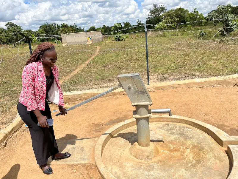 Zion pumping well water